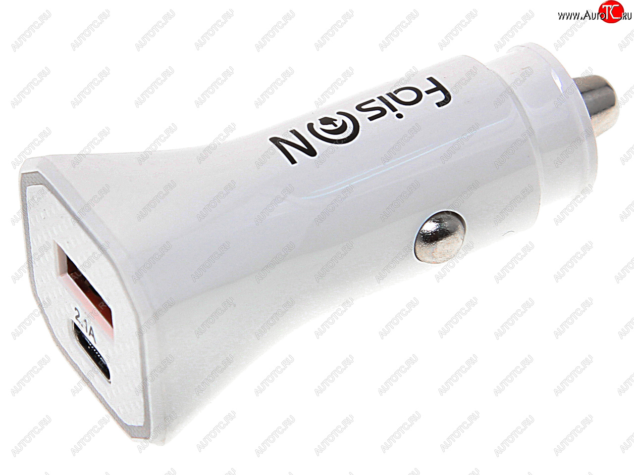 449 р. Устройство зарядное в прикуриватель 1USB + 1 Type C 12V FAISON FAISON a5 white  с доставкой в г. Пермь