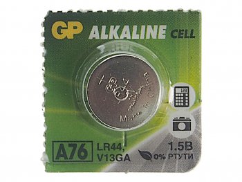 Батарейка LR44 1.5V таблетка (пульт сигнализации,ключ) блистер (1шт.) GP GP а76-2c10 ag13 bl10