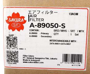 9 449 р. Фильтр воздушный DAEWOO Novus внешний,внутренний SAKURA SAKURA a89050s  с доставкой в г. Пермь. Увеличить фотографию 7