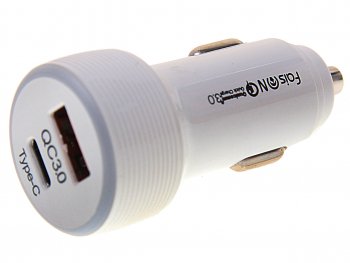 Устройство зарядное в прикуриватель 1USB + 1 Type C 12V FAISON FAISON a9 white FAISON a9 white
