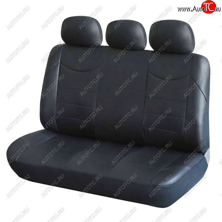 3 899 р. Универсальные чехлы сидений (майка, 11 предм., экокожа) Consul AIRLINE   (черный)  с доставкой в г. Пермь