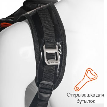 5 749 р. Сумка изотермическая-рюкзак 19л 31х39х16см черно-оранжевая AIRLINE AIRLINE adcb011  с доставкой в г. Пермь. Увеличить фотографию 5