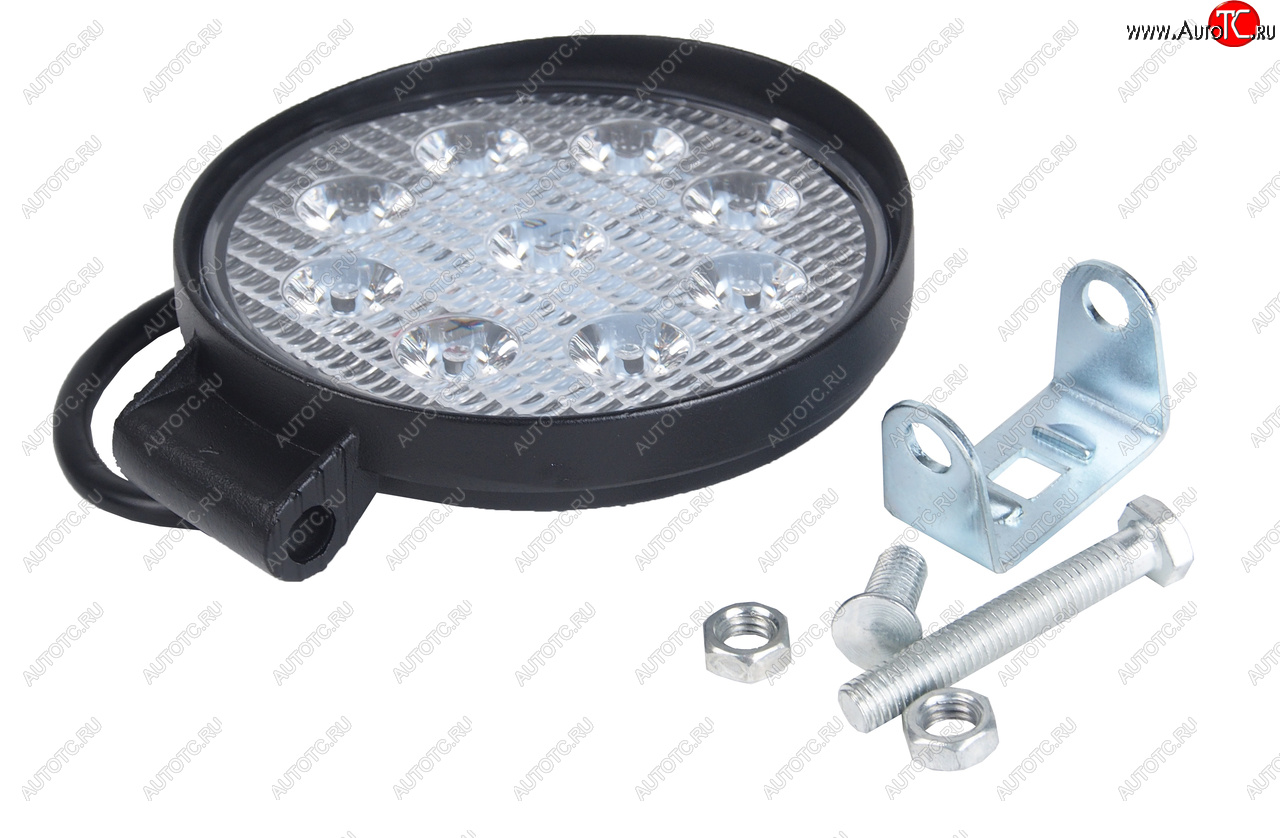 499 р. Фара рабочего света круглая 115х142x28мм 27W 9LED (направленный свет) AVTOELECTRICA AVTOELECTRICA ae27r-9led-28hc ае  с доставкой в г. Пермь