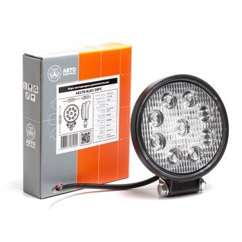 499 р. Фара рабочего света круглая 115х142x28мм 27W 9LED (рассеянный свет) AVTOELECTRICA AVTOELECTRICA ae27r-9led-28pc ае  с доставкой в г. Пермь. Увеличить фотографию 5