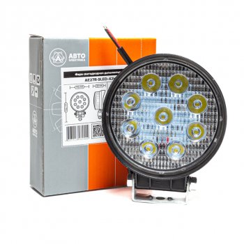 569 р. Фара рабочего света круглая 115х142x42мм 27W 9LED (направленный свет) AVTOELECTRICA AVTOELECTRICA ae27r-9led-42hc ае  с доставкой в г. Пермь. Увеличить фотографию 5