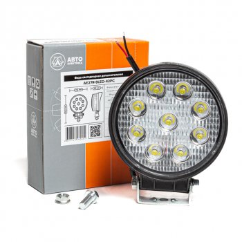 569 р. Фара рабочего света круглая 115х142x42мм 27W 9LED (рассеянный свет) AVTOELECTRICA AVTOELECTRICA ae27r-9led-42pc ае  с доставкой в г. Пермь. Увеличить фотографию 5