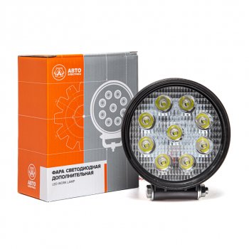 879 р. Фара рабочего света круглая 115х142x55мм 27W 9LED (направленный свет) AVTOELECTRICA AVTOELECTRICA ae27r-9led-55hc ае  с доставкой в г. Пермь. Увеличить фотографию 4