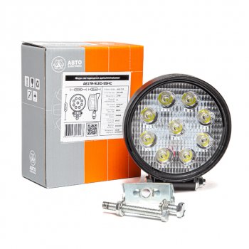 879 р. Фара рабочего света круглая 115х142x55мм 27W 9LED (направленный свет) AVTOELECTRICA AVTOELECTRICA ae27r-9led-55hc ае  с доставкой в г. Пермь. Увеличить фотографию 5