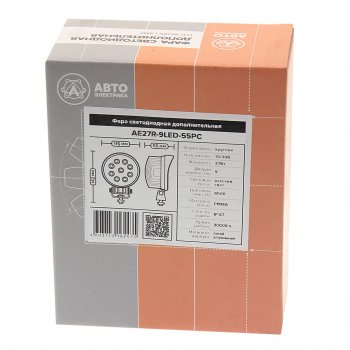 879 р. Фара рабочего света круглая 115х142x55мм 27W 9LED (рассеянный свет) AVTOELECTRICA AVTOELECTRICA ae27r-9led-55pc ае  с доставкой в г. Пермь. Увеличить фотографию 3