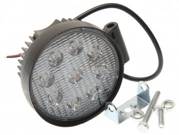 879 р. Фара рабочего света круглая 115х142x55мм 27W 9LED (рассеянный свет) AVTOELECTRICA AVTOELECTRICA ae27r-9led-55pc ае  с доставкой в г. Пермь. Увеличить фотографию 1