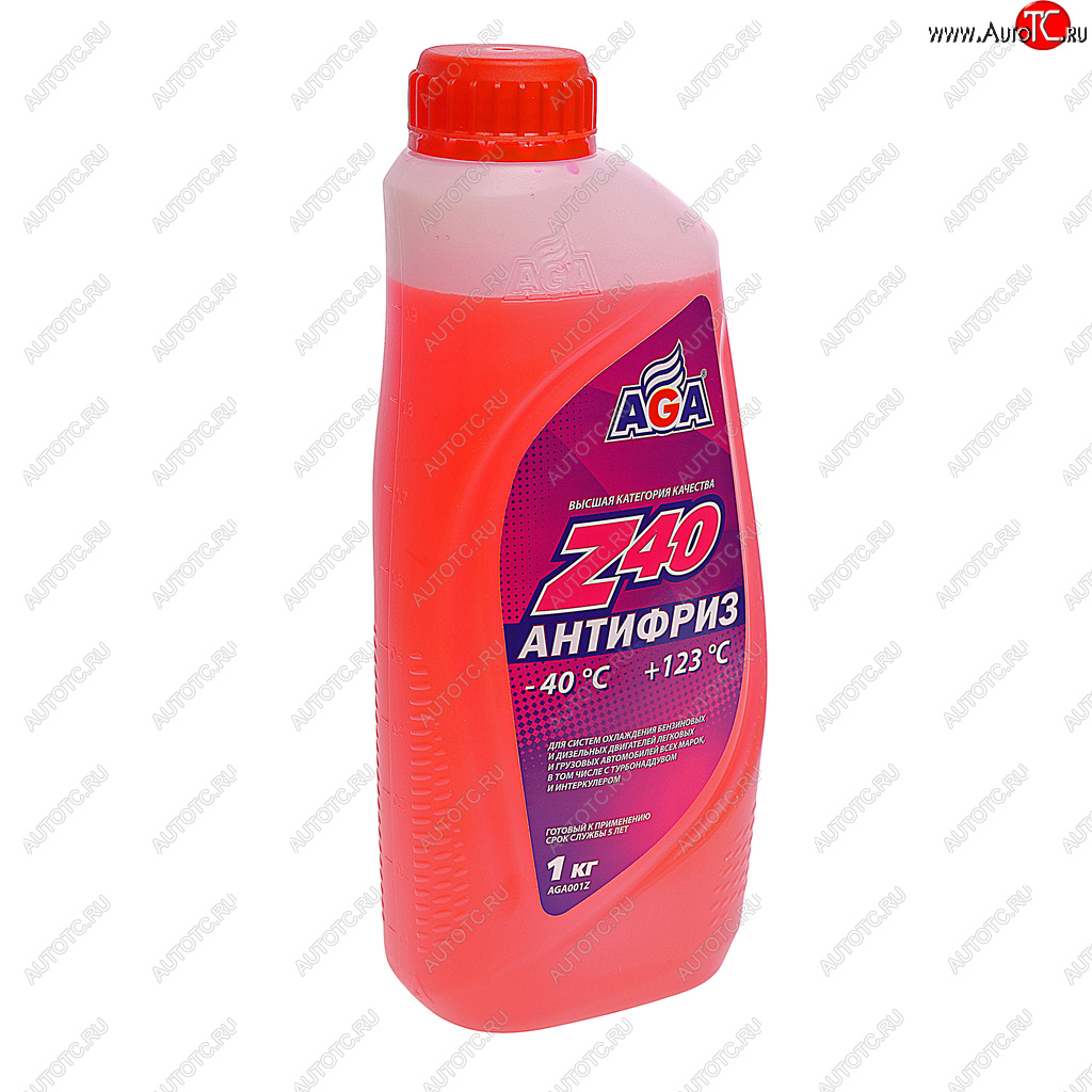 399 р. Антифриз красный -40C 0.946л Antifreeze Z40 AGA AGA aga001z  с доставкой в г. Пермь