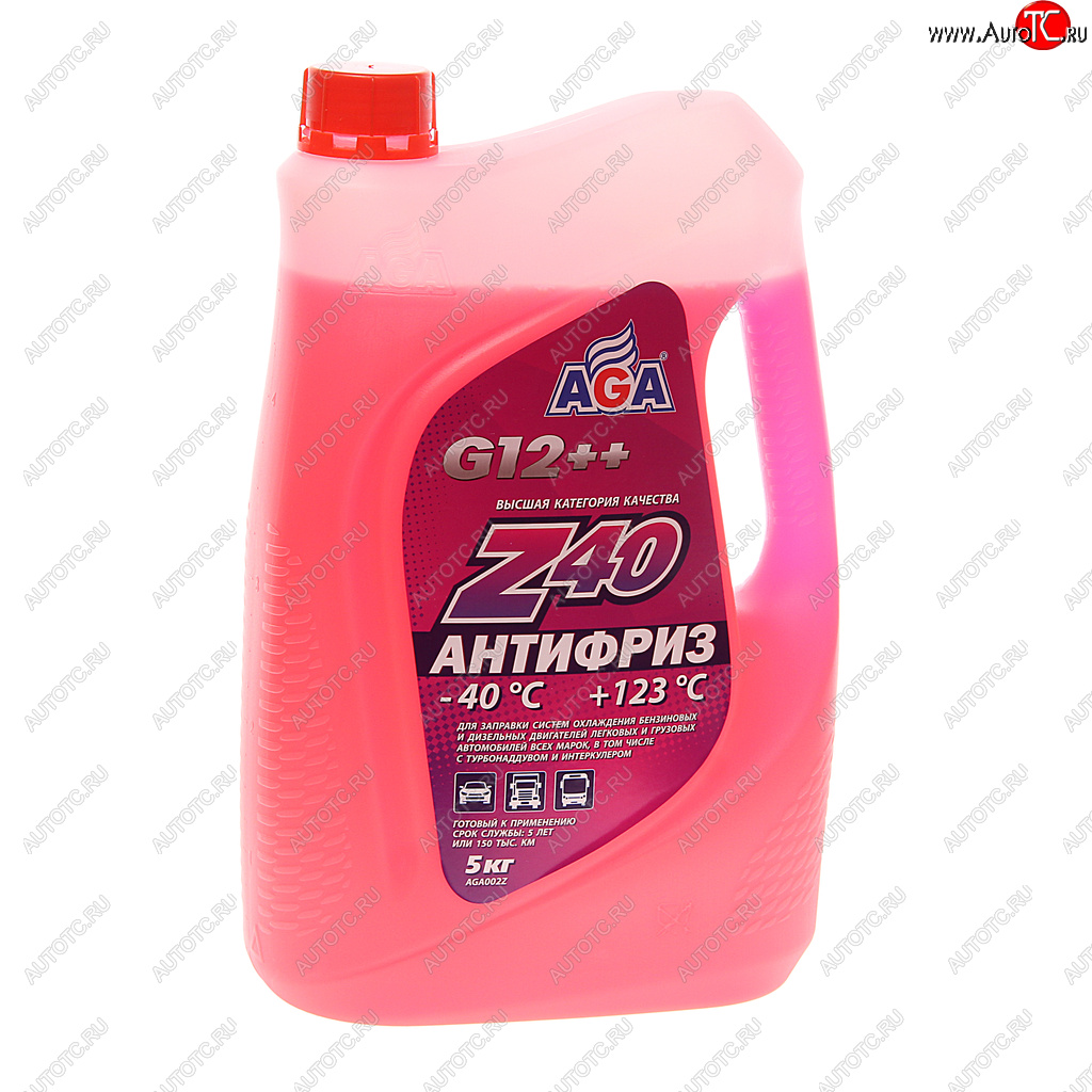 1 449 р. Антифриз красный -40C 5л Antifreeze Z40 AGA AGA aga002z  с доставкой в г. Пермь
