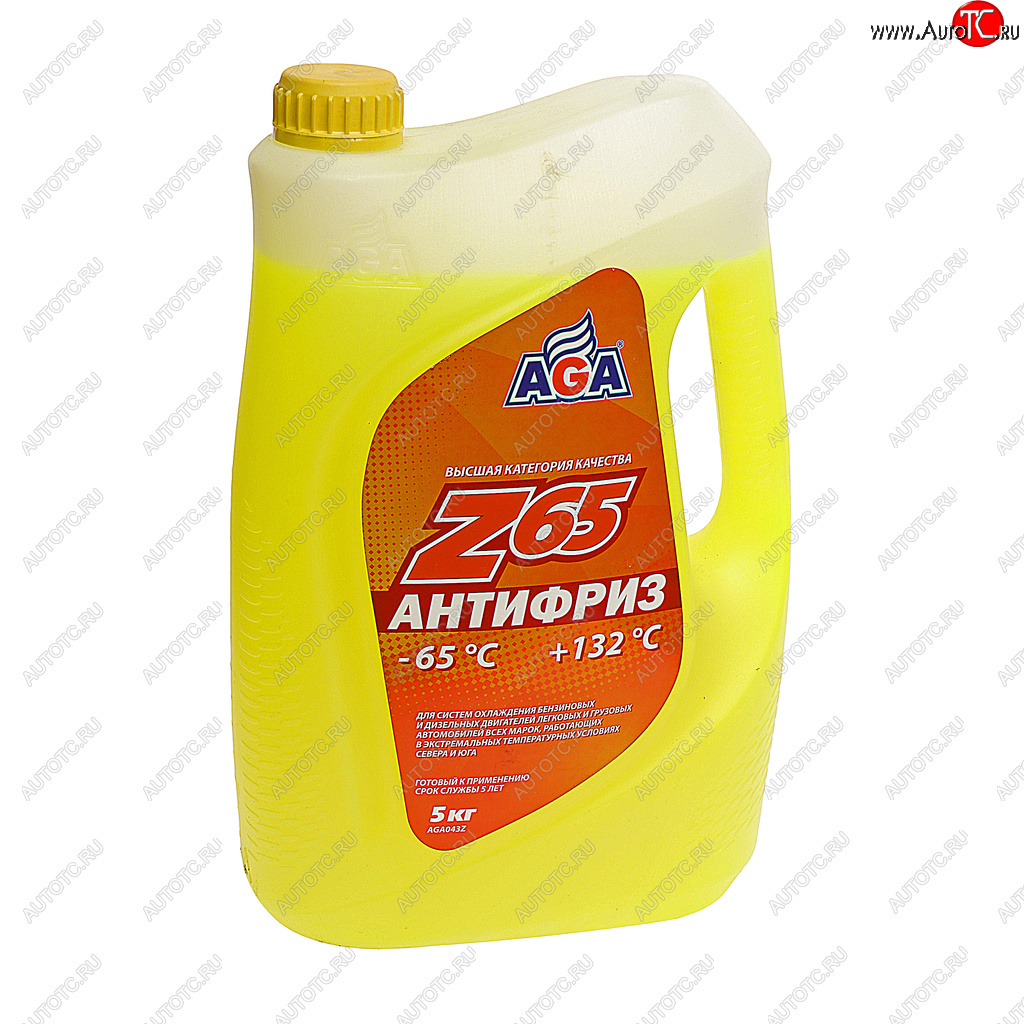 1 559 р. Антифриз желтый -65C 5л Antifreeze Z65 AGA AGA aga043z  с доставкой в г. Пермь