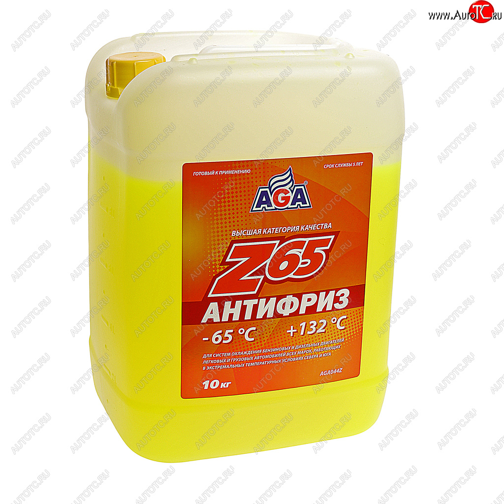 2 999 р. Антифриз желтый -65C 10кг Antifreeze Z65 AGA AGA aga044z  с доставкой в г. Пермь