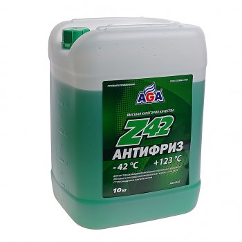 Антифриз зеленый -42C 10кг Antifreeze Z42 AGA AGA aga050z