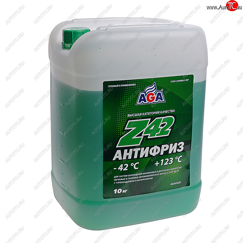 2 769 р. Антифриз зеленый -42C 10кг Antifreeze Z42 AGA AGA aga050z  с доставкой в г. Пермь