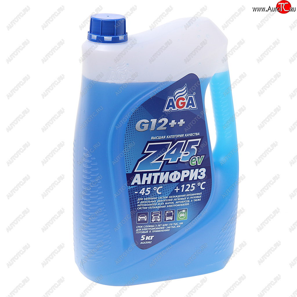 1 599 р. Антифриз синий -45C 5кг Antifreeze G12++ AGA AGA aga306z  с доставкой в г. Пермь