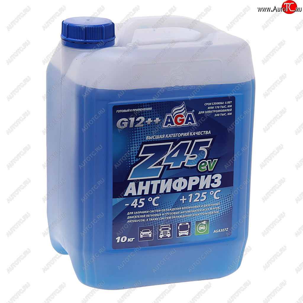 2 879 р. Антифриз синий -45C 10кг Antifreeze G12++ AGA AGA aga307z  с доставкой в г. Пермь