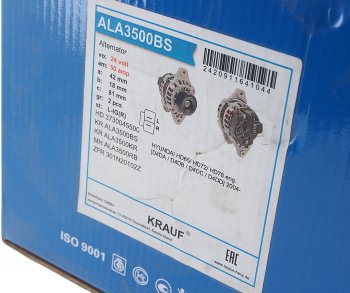 22 799 р. Генератор HYUNDAI HD65,78 дв.D4DD ЕВРО-3 28В 50А KRAUF KRAUF ala3500bs  с доставкой в г. Пермь. Увеличить фотографию 5