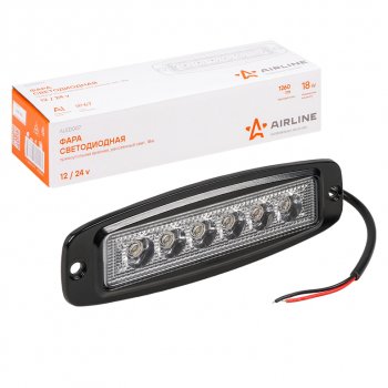 849 р. Фара рабочего света 185х60x35мм 18Вт 6LED врезная прямоугольная AIRLINE AIRLINE aled007  с доставкой в г. Пермь. Увеличить фотографию 4