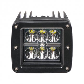 1 129 р. Фара рабочего света 82х75х75мм 18Вт 6LED (направленный свет) квадратная AIRLINE AIRLINE aled009  с доставкой в г. Пермь. Увеличить фотографию 5