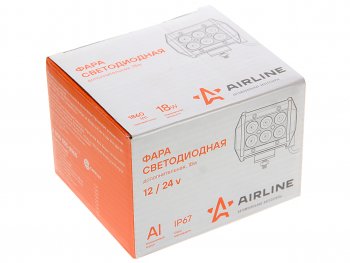 949 р. Фара рабочего света 98х78х65мм 18W 6LED 5D линза AIRLINE AIRLINE aled043  с доставкой в г. Пермь. Увеличить фотографию 3