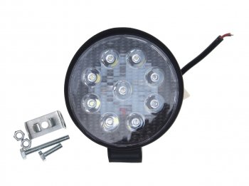 519 р. Фара рабочего света круглая 115x115x25мм 27Вт (9 светодиодов) IP67 Allroad LUMEN LUMEN alr27wrf  с доставкой в г. Пермь. Увеличить фотографию 2