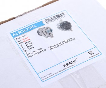 13 449 р. Генератор МАЗ,УРАЛ дв.ЯМЗ-236НЕ2,6565 28В 80А KRAUF KRAUF alr3675kl KRAUF alr3675kl  с доставкой в г. Пермь. Увеличить фотографию 4