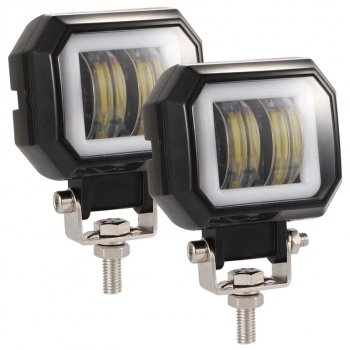 2 199 р. Фара рабочего света 74x65x55мм 20Вт с ДХО (к-т 2шт.) IP67 Allroad LUMEN LUMEN alr-af20ws  с доставкой в г. Пермь. Увеличить фотографию 1