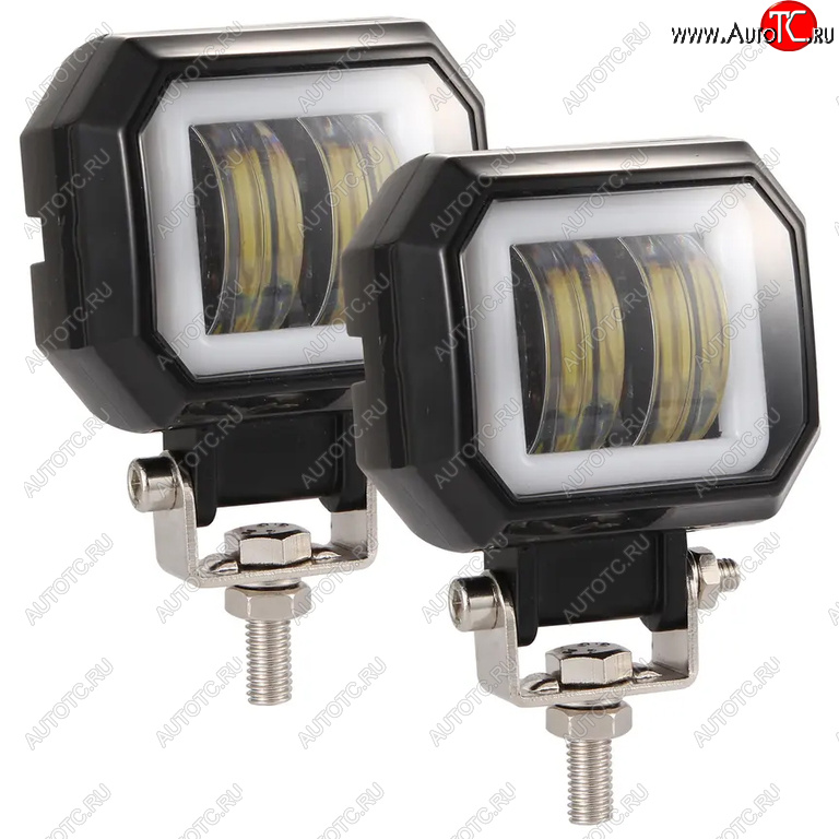 2 199 р. Фара рабочего света 74x65x55мм 20Вт с ДХО (к-т 2шт.) IP67 Allroad LUMEN LUMEN alr-af20ws  с доставкой в г. Пермь
