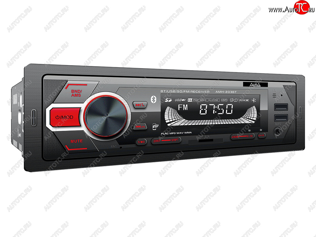2 299 р. Магнитола автомобильная 1DIN AURA AURA amh-203bt  с доставкой в г. Пермь