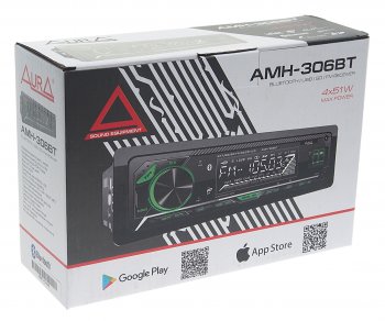 2 789 р. Магнитола автомобильная 1DIN AURA AURA amh-306bt AURA amh-306bt  с доставкой в г. Пермь. Увеличить фотографию 4