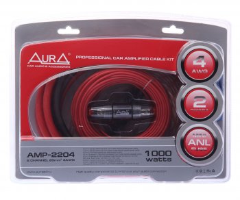 3 399 р. Набор для установки усилителя AURA AURA amp-2204  с доставкой в г. Пермь. Увеличить фотографию 1