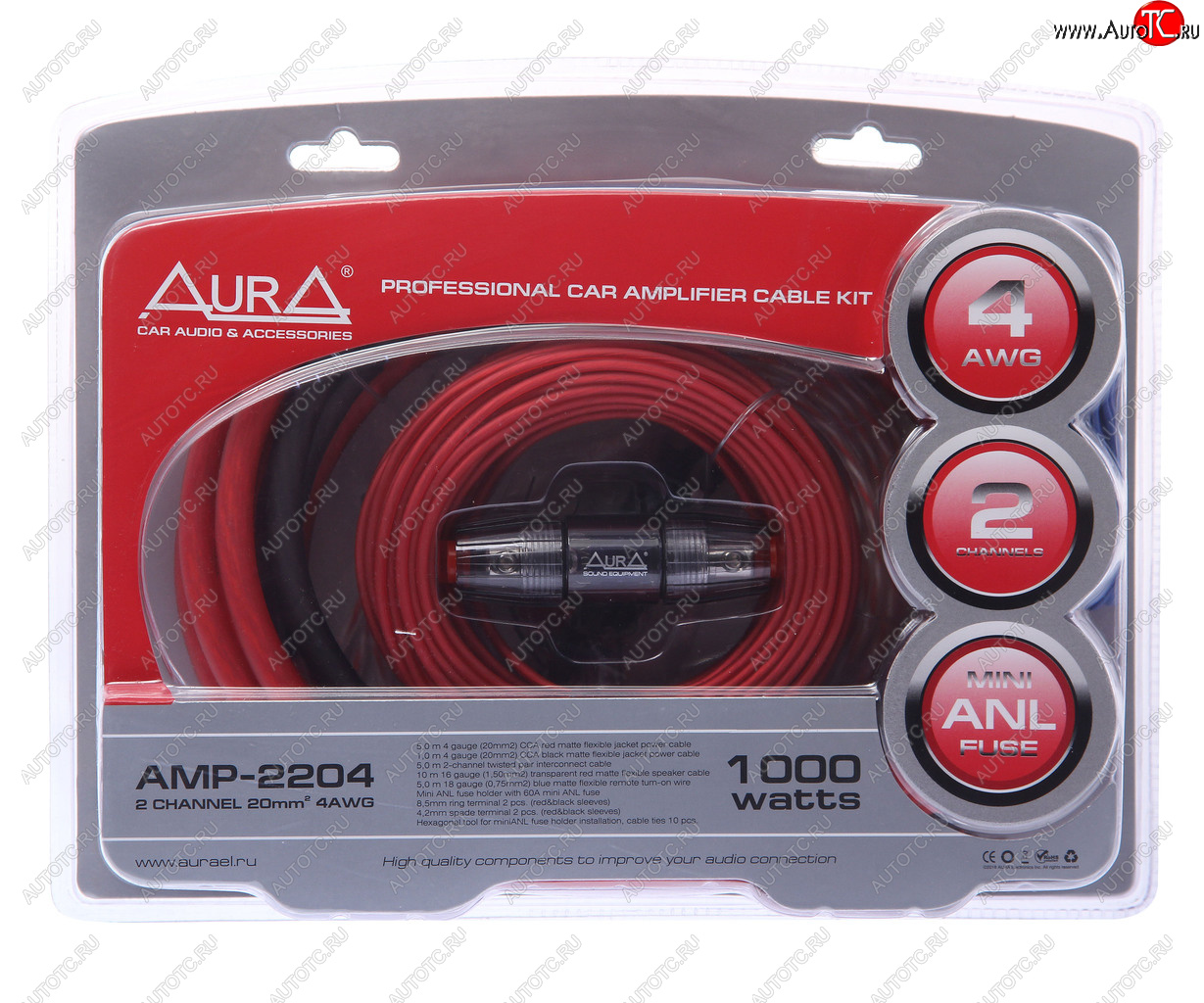 3 399 р. Набор для установки усилителя AURA AURA amp-2204  с доставкой в г. Пермь