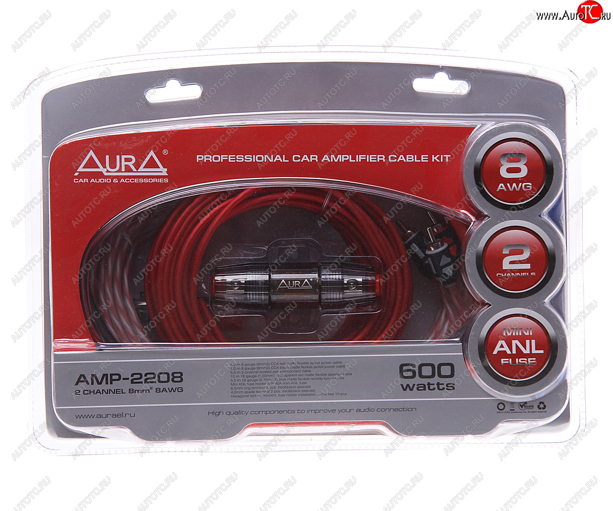 2 579 р. Набор для установки усилителя AURA AURA amp-2208  с доставкой в г. Пермь