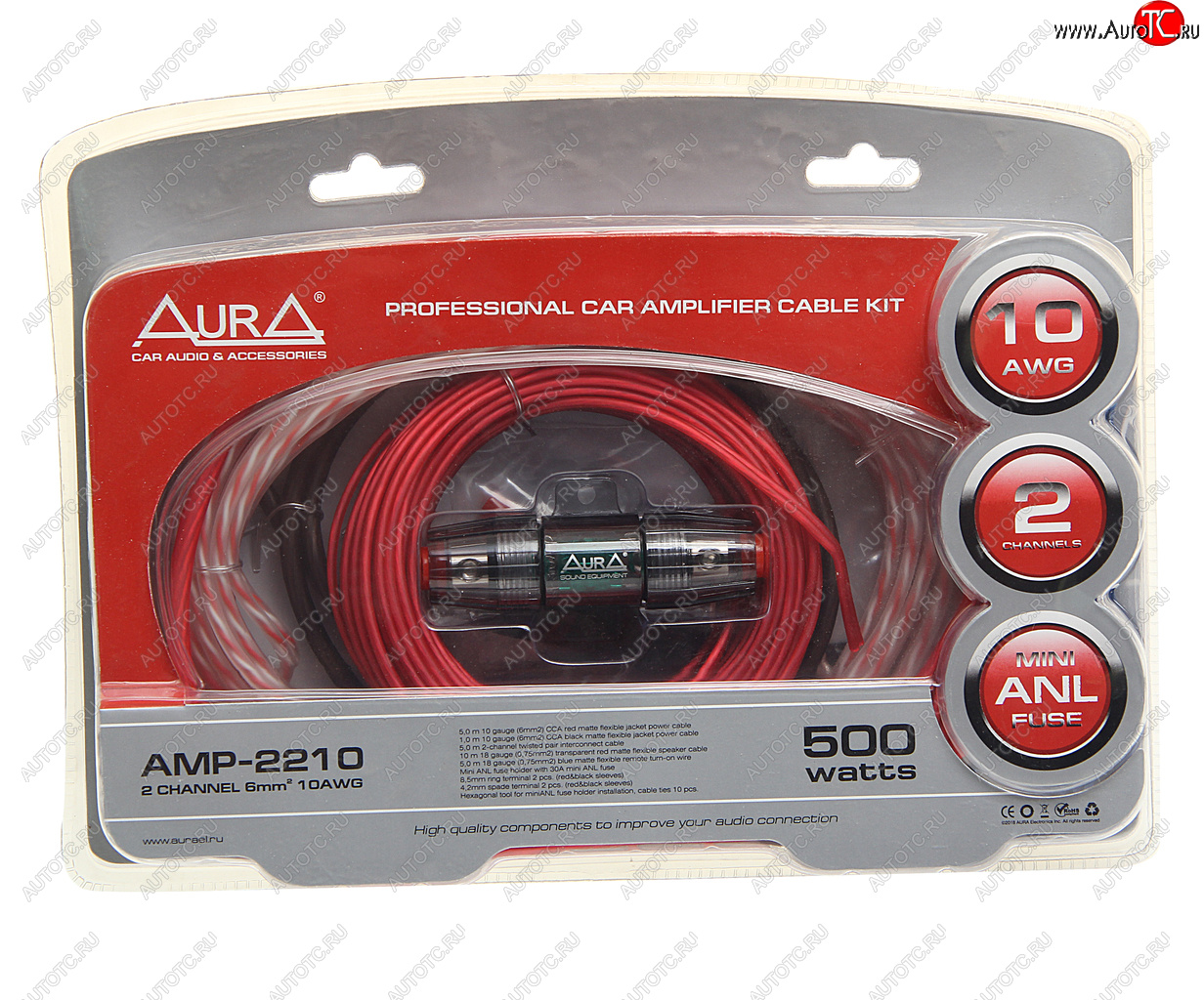 2 279 р. Набор для установки усилителя AURA AURA amp-2210  с доставкой в г. Пермь
