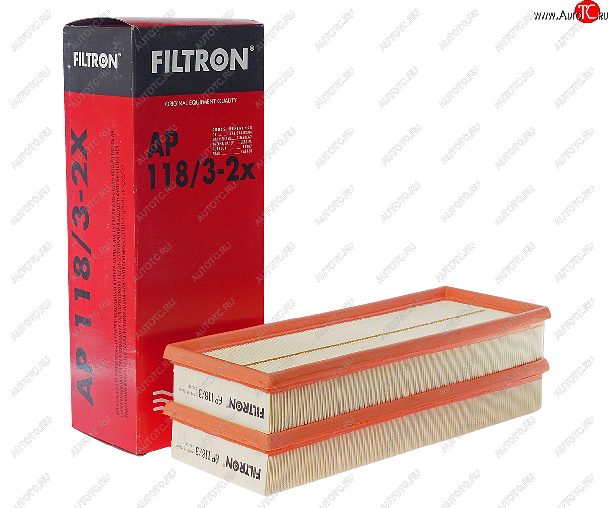 1 379 р. Фильтр воздушный MERCEDES C,E,S,ML,GL (M112M113M272M273) комплект (2шт.) FILTRON FILTRON ap1183-2x  с доставкой в г. Пермь