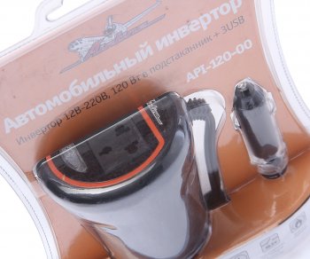 3 999 р. Преобразователь напряжения (инвертор) 12-220V 120Вт AIRLINE AIRLINE api-120-00  с доставкой в г. Пермь. Увеличить фотографию 2