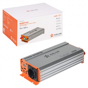 12 599 р. Преобразователь напряжения (инвертор) 12-220V 500Вт AIRLINE AIRLINE api-600-05  с доставкой в г. Пермь. Увеличить фотографию 4