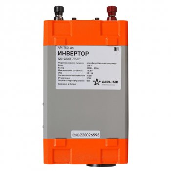 5 999 р. Преобразователь напряжения (инвертор) 12-220V 750Вт AIRLINE AIRLINE api-750-04  с доставкой в г. Пермь. Увеличить фотографию 10
