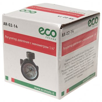 839 р. Регулятор давления воздуха 14 (F)x14 (M) с индикатором (0-9.5Bar) ECO ECO ar-02-14  с доставкой в г. Пермь. Увеличить фотографию 4