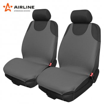 1 099 р. Универсальный чехол сидений (майка, 2 предм., полиэстер) AIRLINE   (серый)  с доставкой в г. Пермь. Увеличить фотографию 3