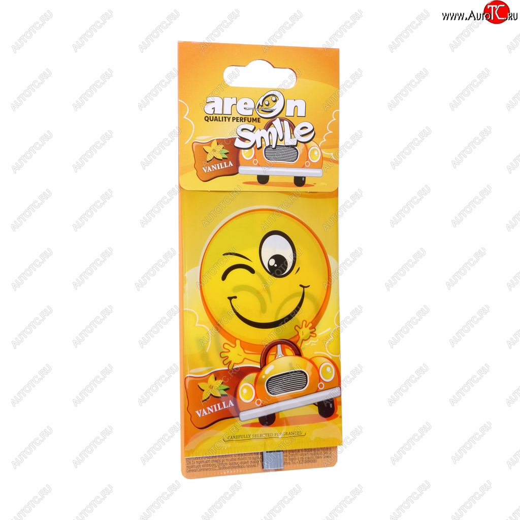 68 р. Ароматизатор подвесной пластина (ваниль) Smile AREON AREON asd11  с доставкой в г. Пермь