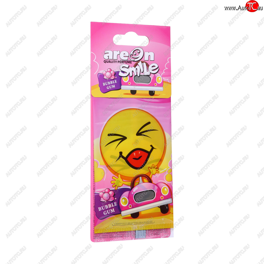 68 р. Ароматизатор подвесной пластина (bubble gum) Smile AREON AREON asd12  с доставкой в г. Пермь
