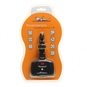 919 р. Разветвитель прикуривателя 2-х гнездовой 12V 2USB AIRLINE AIRLINE asp-2tu-08  с доставкой в г. Пермь. Увеличить фотографию 1