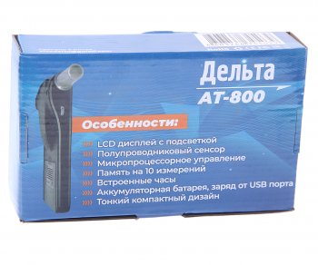 2 789 р. Алкотестер цифровой до 1.99 промилле LCD дисплей, звуковой сигнализатор ДЕЛЬТА ДЕЛЬТА ат-800  с доставкой в г. Пермь. Увеличить фотографию 4