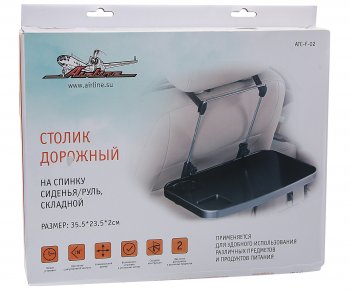 1 079 р. Столик в салон автомобиля многофункциональный на руль 35.5х23.5х2см черный AIRLINE AIRLINE atc-f-02  с доставкой в г. Пермь. Увеличить фотографию 3