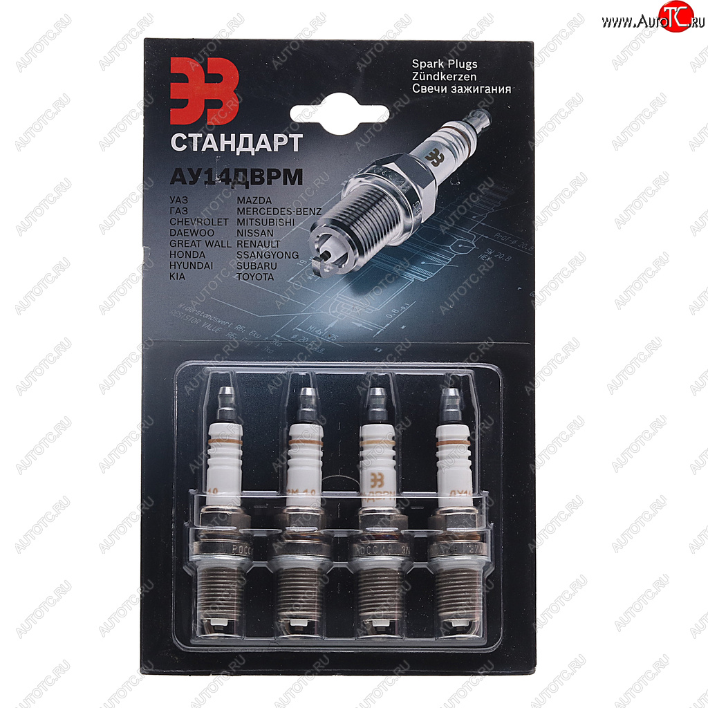 699 р. Свеча зажигания ВАЗ-2110 16V АИ-95 (блистер) комплект 4шт. ЗАЗС ЗАЗС ау 14дврм (1,0)  с доставкой в г. Пермь
