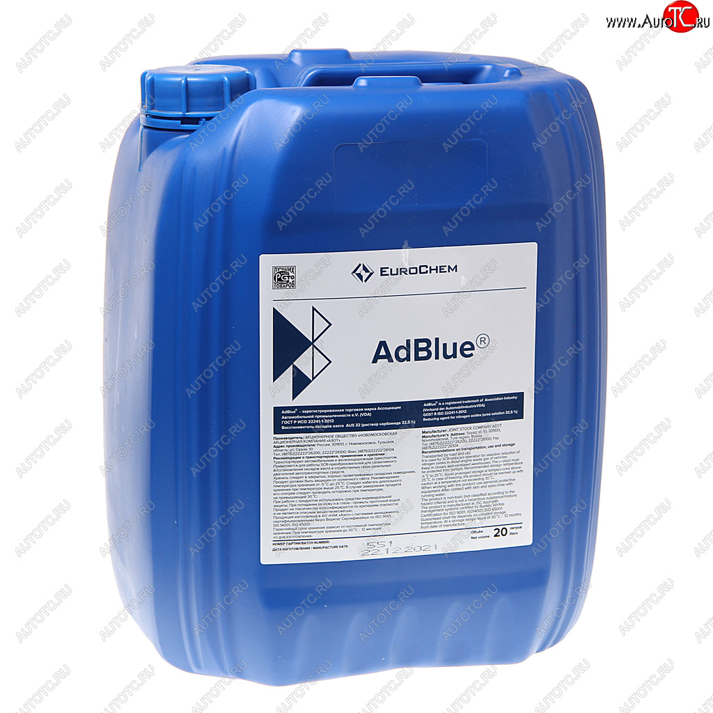 1 089 р. Жидкость адсорбирующая ADBLUE SCR 20л ЕВРОХИМ ЕВРОХИМ aus3220  с доставкой в г. Пермь