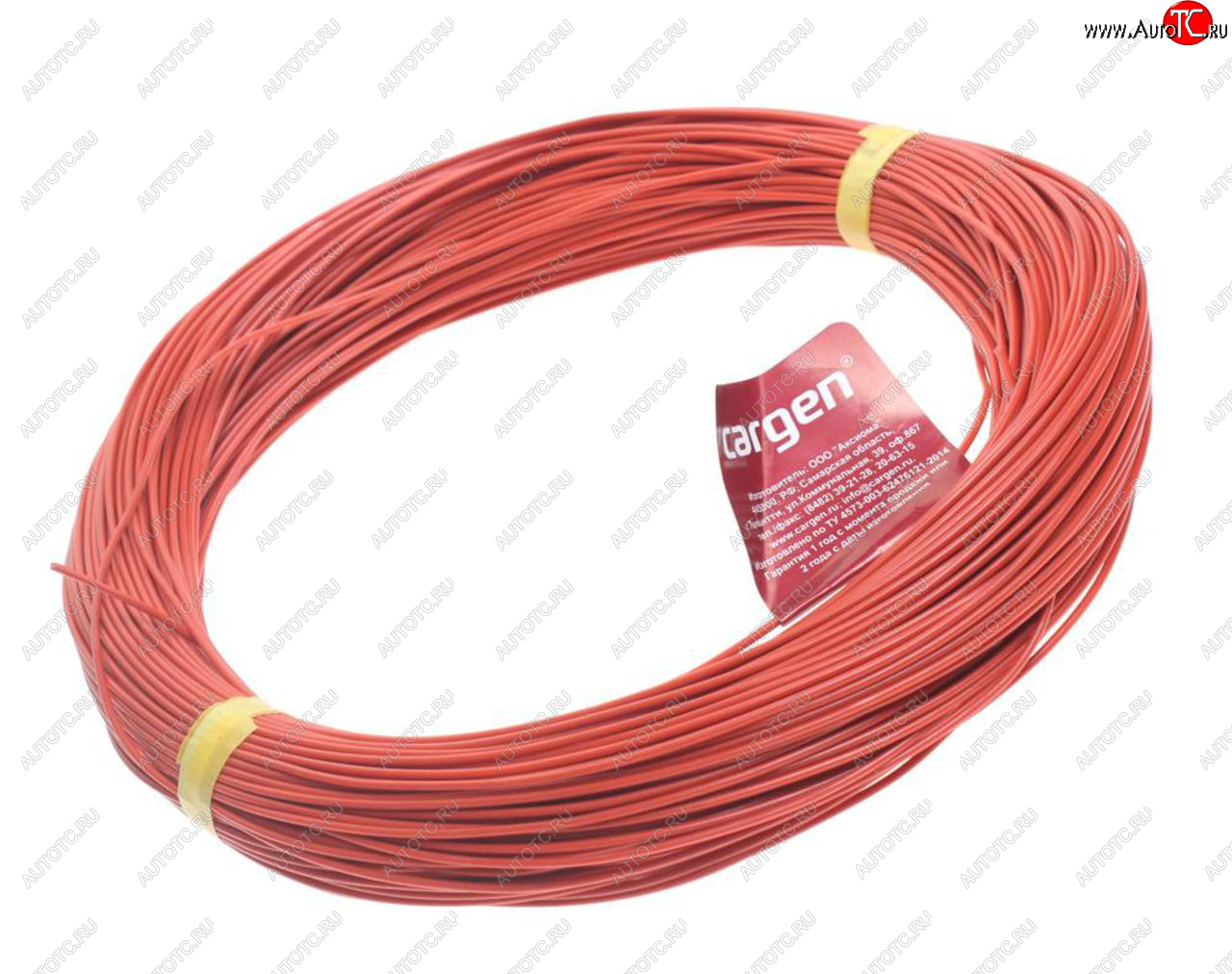 2 199 р. Провод монтажный ПВАМ 100м (сечение 0.75 кв.мм) красный CARGEN CARGEN ax3501001  с доставкой в г. Пермь